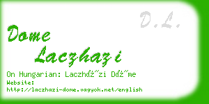 dome laczhazi business card
